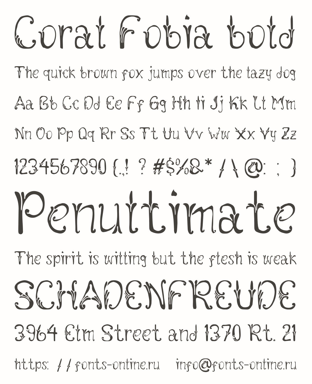 Coral Fobia bold Free Font Download